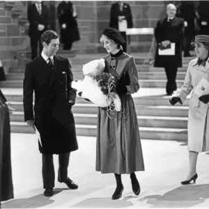 Prince Charles and Princess Diana at Liverpool Cathedral Print 1982 Prince Charles and Princess Diana at Liverpool Cathedral Print 1982
