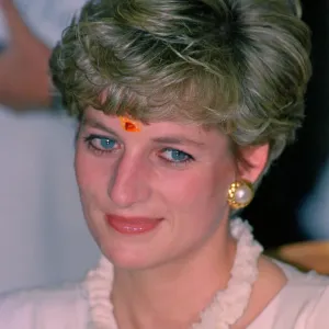 Prince Charles and Princess Diana in India Print 1992 Prince Charles and Princess Diana in India Print 1992