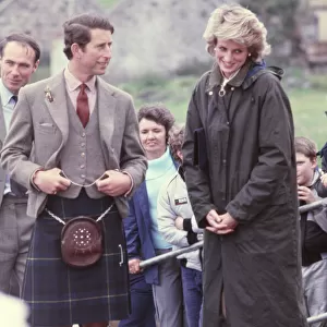 Prince Charles and Princess Diana visit visit the Isle Of Eriskay, Outer Hebrides