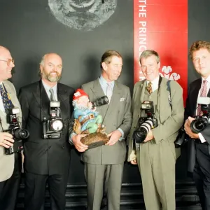 Prince Charles Receives Photographer Gnome Gift Print 1998