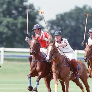 Prince Charles in Polo Battle Print, 16th July 1991 Prince Charles in Polo Battle Print, 16th July 1991