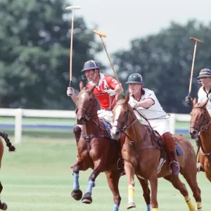 Prince Charles in Polo Battle, Windsor 1991 Print Prince Charles in Polo Battle, Windsor 1991 Print