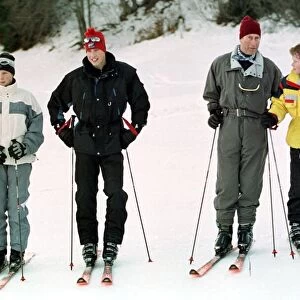 Prince Charles and his sons January 1998 Prince William