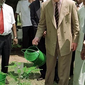 Prince Charles Sri Lanka State Visit February 1998 where he plants a tree
