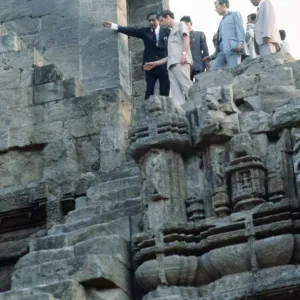 Prince Charles at Konark Sun Temple Print