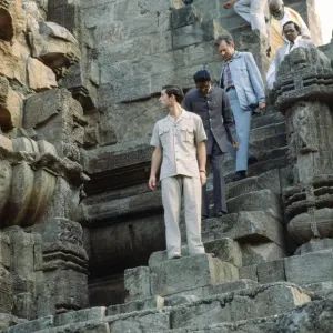 Prince Charles tour of India. Pictured at the Hindu Konark Sun Temple. December 1980