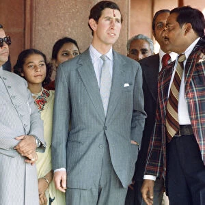Prince Charles during his visit to India, pictured at the historic Fatehpur Sikri