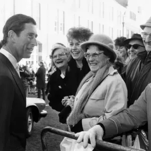 Prince Charles visits North East, 9th December 1986. Official opening of The Stables St