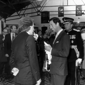 Prince Charles visits North East, 9th December 1986. Official opening of The Stables St