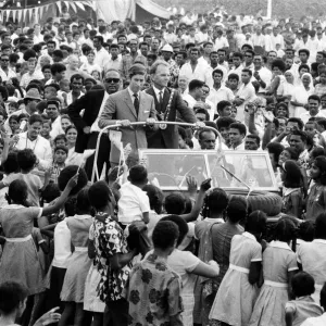Prince Charles Visits Viseisei Village Print
