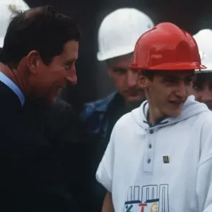 Prince Charles on walkabout Scotland November 1989 meeting people Prince Charles on walkabout Scotland November 1989 meeting people