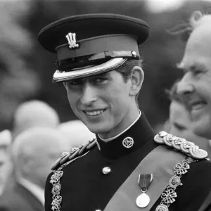 Prince Charles on his way to the ceremony of his Investiture as Prince of Wales