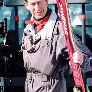 Prince Charles on his way up the Gotshcna Mountain in Klosters Prince Charles on his way up the Gotshcna Mountain in Klosters