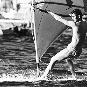 Prince Charles windsurfing in Australia Winning photograph from monochrome print section