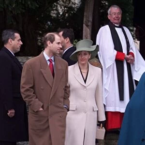 Prince Edward the Count of Wessex and his wife Sophie, the Countess of Wessex chat as