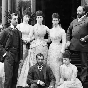 1888 Group Print of the Royal Family at Marlborough House 1888 Group Print of the Royal Family at Marlborough House
