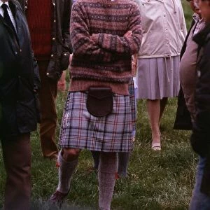 Prince Edward on a visit to Scotland April 1990 kilt tartan