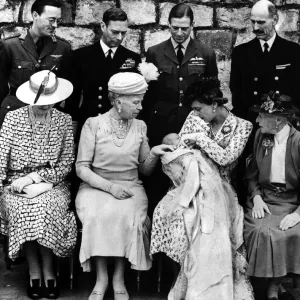 The Duke and Duchess of Kent's Baby Christening Print 1942 The Duke and Duchess of Kent's Baby Christening Print 1942