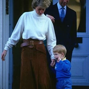 Prince Harry going to school on his 4th birthday September 1988