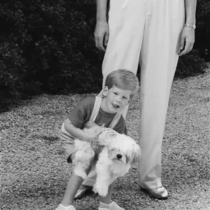Prince Harry, on holiday with his family, Prince William