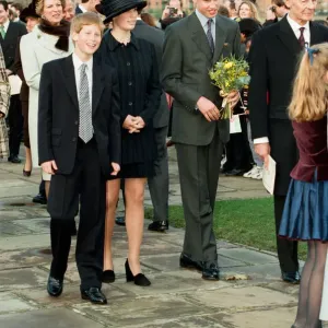 Prince Harry Prince William Zara Phillips at Queen's Golden Wedding Anniversary Print