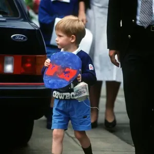 Prince Harry returns to school at Chepstow Villas in Nottinghill Gate in London