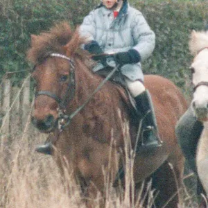 Le prince Harry, en train de chevaucher, lors des vacances de Nouvel An de la Famille Royale à Sandringham, Norfolk.