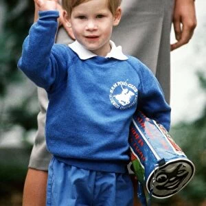 Prince harrys first day at nursery school in chepstow villas in kensington