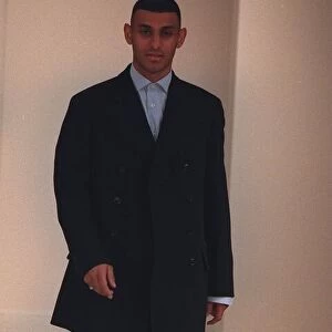 Prince Naseem Hamed Boxer modeeling on the catwalk winner of Best Dressed Man