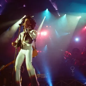 Prince performing at the NEC during his Nude tour. 29th June 1990 Prince performing at the NEC during his Nude tour. 29th June 1990