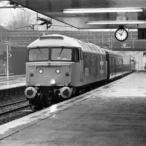 Prince Philip, Duke of Edinburgh arrives at Coventry Station. 6th March 1987