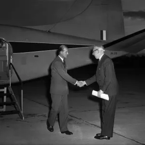 Prince Philip, Duke of Edinburgh arrives at Filton. 29th October 1959 Prince Philip, Duke of Edinburgh arrives at Filton. 29th October 1959