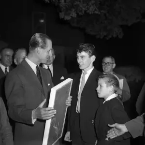 Prince Philip, Duke of Edinburgh at Eagle House Youth Club, Bristol. 29th October 1959 Prince Philip, Duke of Edinburgh at Eagle House Youth Club, Bristol. 29th October 1959