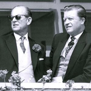 Prince Philip, Duke of Edinburgh with the Earl of Derby at the races - June 4 1981