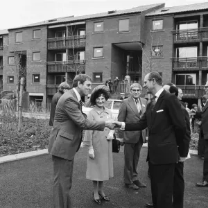 Prince Philip, Duke of Edinburgh being greeted by Mr Norman Owen