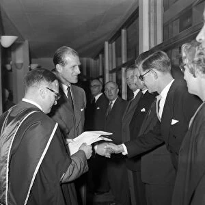 Prince Philip, Duke of Edinburgh at Lockleaze School, Bristol. 29th October 1959