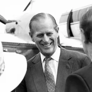 Prince Philip, Duke of Edinburgh in Manchester. 12th July 1979