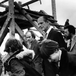 Prince Philip at Leasowe Adventure Playground Print, 8th March 1980