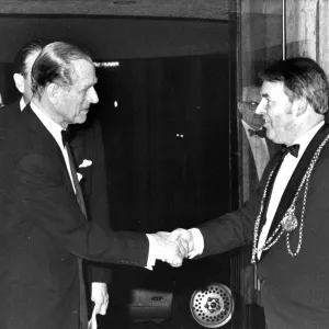 Prince Philip, Duke of Edinburgh, at the Newcastle Sports Council civic dinner