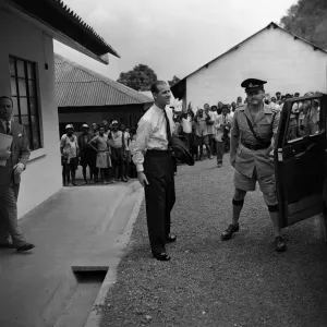 Print of Prince Philip, Duke of Edinburgh in Nigeria, February 1956 Print of Prince Philip, Duke of Edinburgh in Nigeria, February 1956