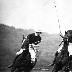 Prince Philip, Duke of Edinburgh, playing polo. 29th June 1976