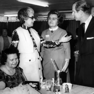 Prince Philip, Duke of Edinburgh is shown the handicrafts room at Heathlands Prince Philip, Duke of Edinburgh is shown the handicrafts room at Heathlands