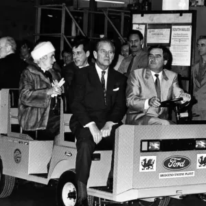 Prince Philip, Duke of Edinburgh has a trip round the Ford factory in Bridgend Prince Philip, Duke of Edinburgh has a trip round the Ford factory in Bridgend