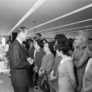 Prince Philip, Duke of Edinburgh, visiting the Birmingham Post and Mail offices