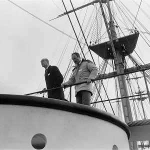 Prince Philip, Duke of Edinburgh, visiting HMS Warrior, Hartlepool, County Durham Prince Philip, Duke of Edinburgh, visiting HMS Warrior, Hartlepool, County Durham