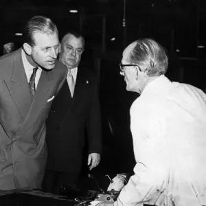 Prince Philip, The Duke of Edinburgh, visiting the Rover company in Solihull