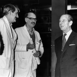 Print of Prince Philip at Vauxhall Ellesmere Port factory visit