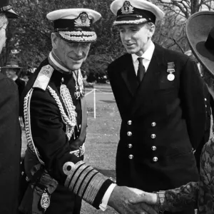 Prince Philip at Britannia Royal Naval College Print