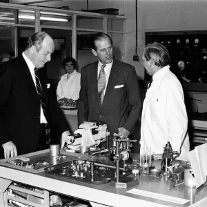Prince Philip, Duke of Edinburgh visits the Dunlop Engineering Aviation Division works in