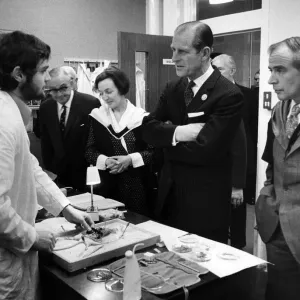 Prince Philip at Eccles College Print Prince Philip at Eccles College Print